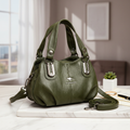 Female shoulder leather bag